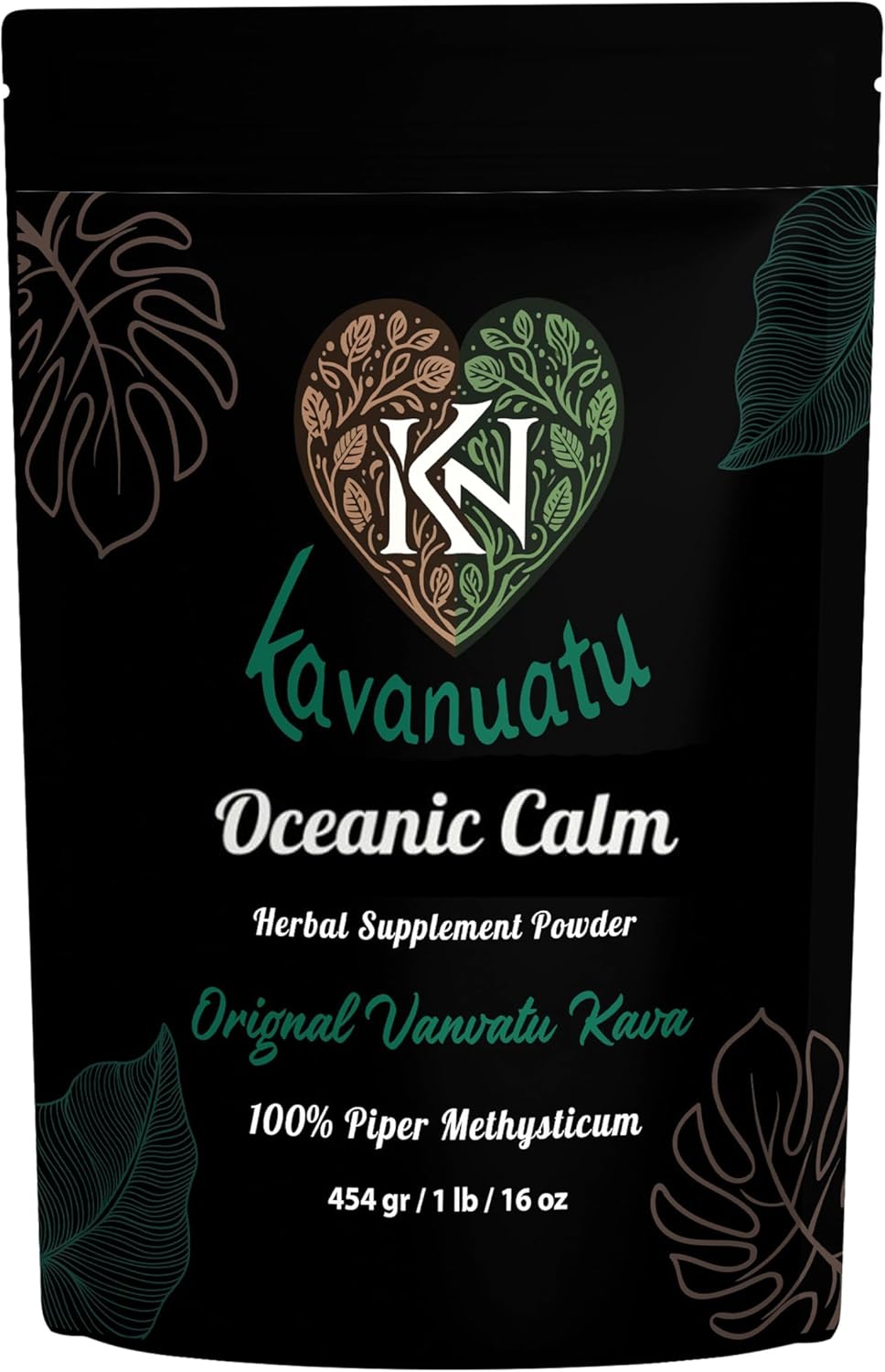 16oz Vanuatu Kava Root Powder Herbal Supplement for Calmness, Relaxation, Sleep, Stress Relief - Sugar/Gluten Free, Vegan