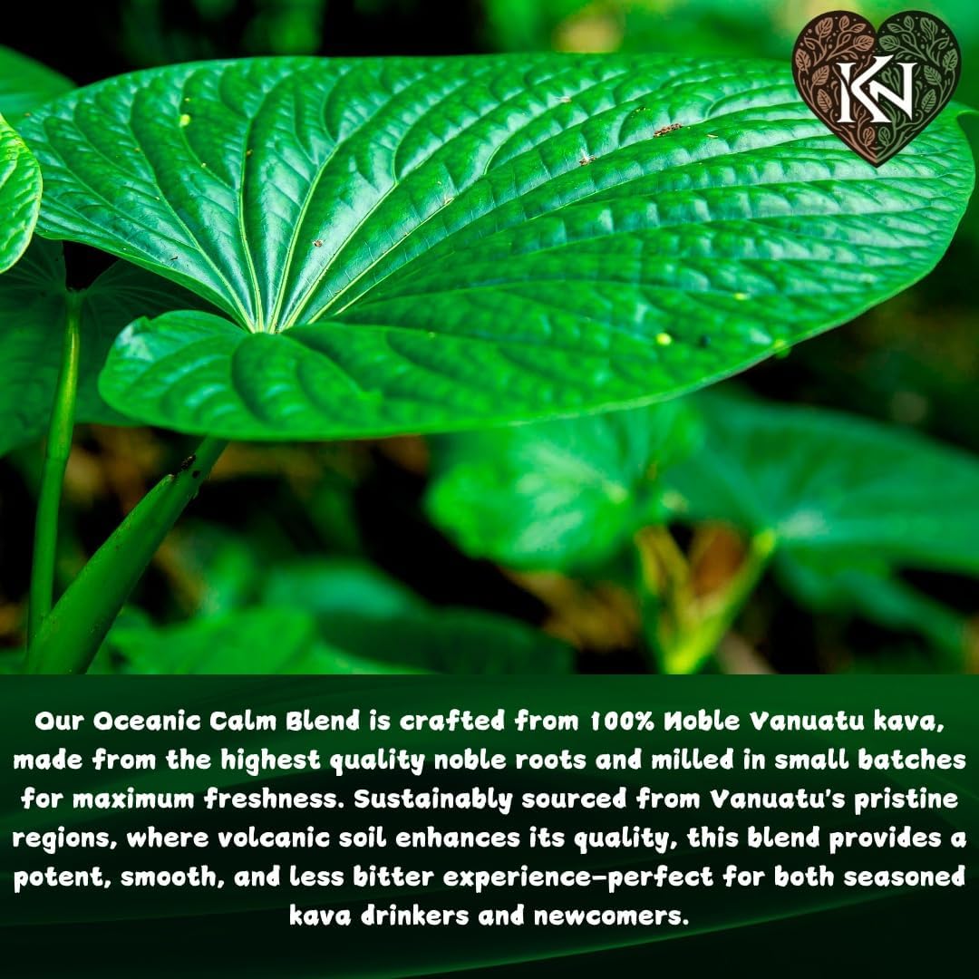 16oz Vanuatu Kava Root Powder Herbal Supplement for Calmness, Relaxation, Sleep, Stress Relief - Sugar/Gluten Free, Vegan