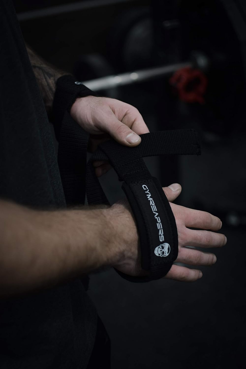 18" Gymreapers Weightlifting Wrist Straps & Wraps Bundle - Padded Neoprene, Cotton, IPF Approved for Professional Quality Support