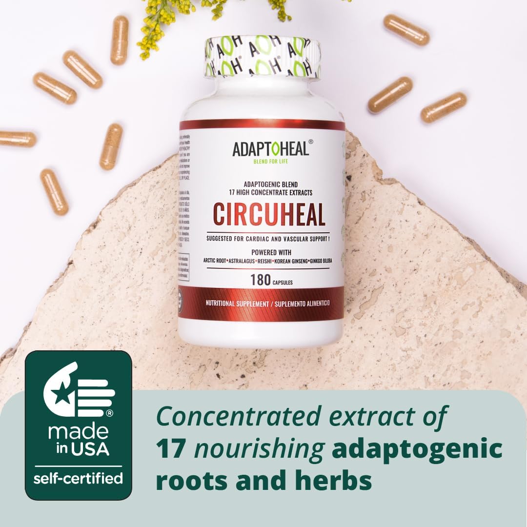 180 Capsules of ADAPTOHEAL Hormone and Circadian Rhythm Support Adaptogen Blend