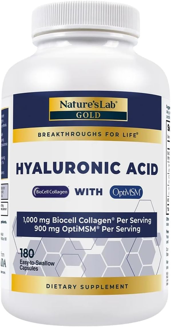 180 Capsules of Gluten-Free Generic Nature Lab Hyaluronic Acid with Bio Cell Collagen