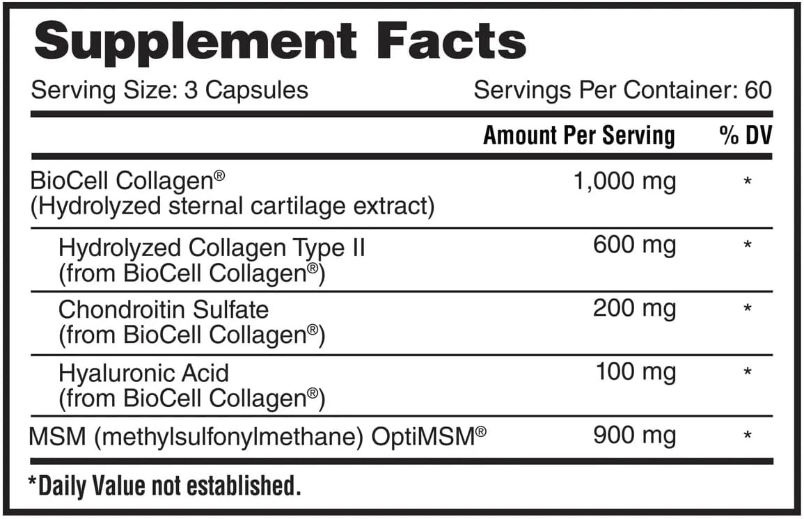 180 Capsules of Gluten-Free Generic Nature Lab Hyaluronic Acid with Bio Cell Collagen
