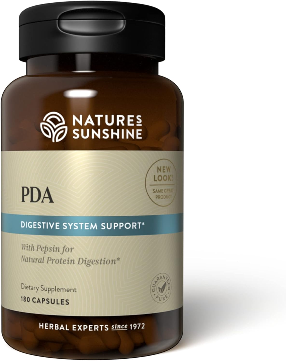 180 Capsules of Nature's Sunshine PDA Combination - Supports Protein Digestion in the Digestive Tract with Hydrochloric Acid and Pepsin