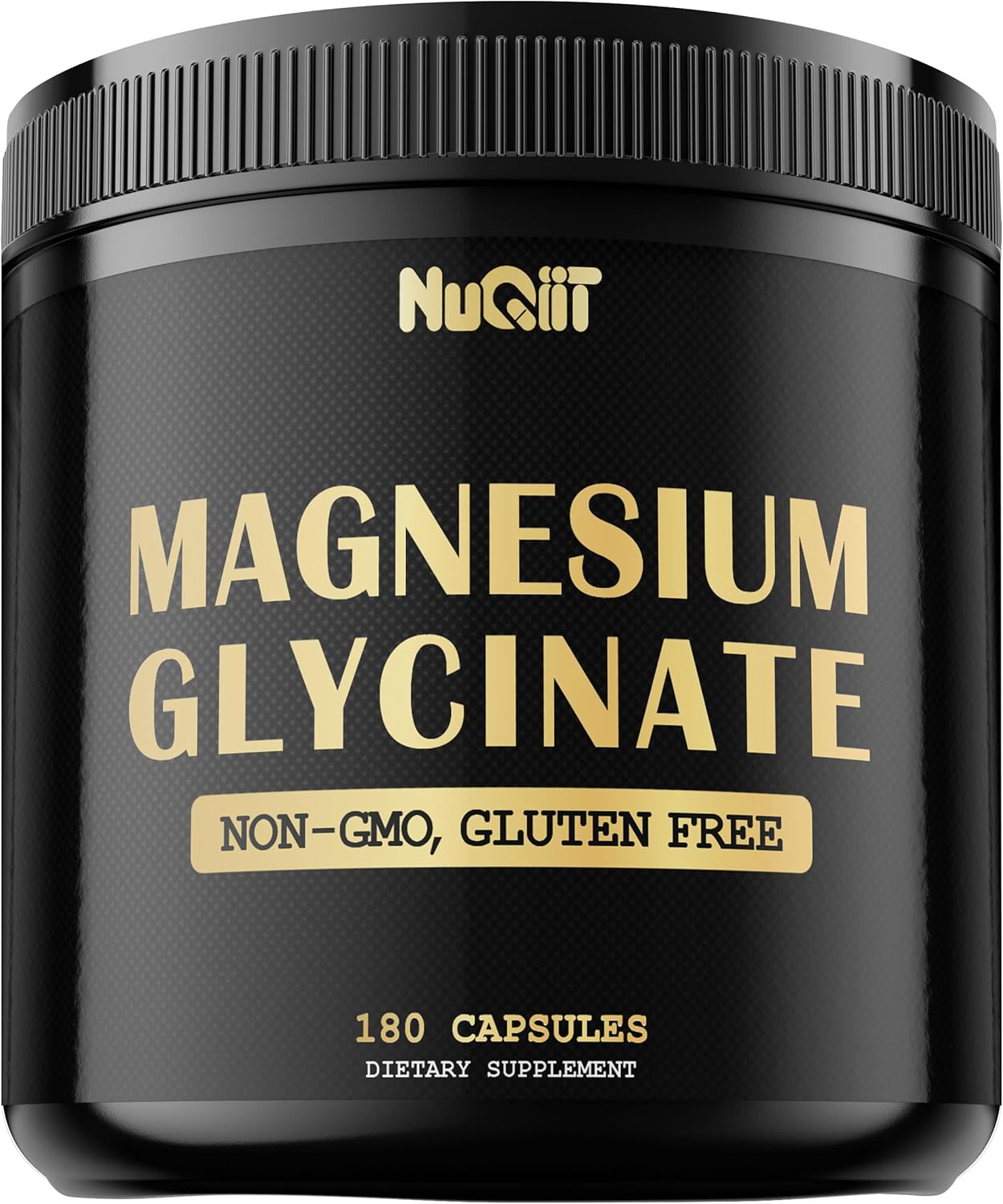 180 Capsules of NUQIIT Magnesium Glycinate 500mg Supplement - Supports Bone Health, Muscle Growth, Mood & Heart Health - High Elemental Magnesium