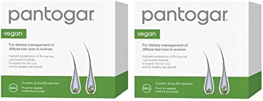 180 Capsules of Pantogar Hair Growth Supplement Made in Germany - Pack of 2 Boxes
