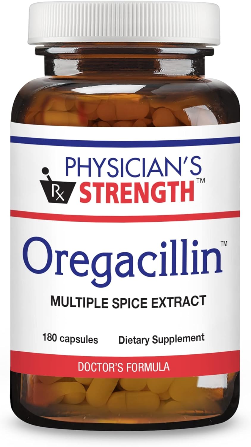 180 Capsules of Physician's Strength Oregacillin with Multiple Spice Extract for Respiratory Health Support - 180 Servings