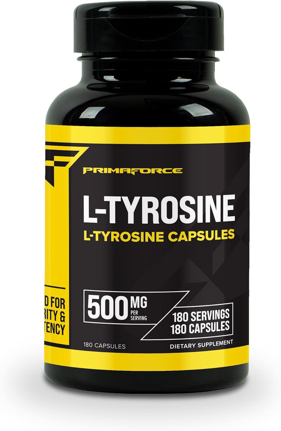 180 Capsules of Primaforce L-Tyrosine Supplement with 500mg Per Serving