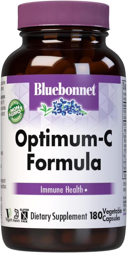 180 Count BlueBonnet Optimum C Formula Vegetable Capsules for Immune Support