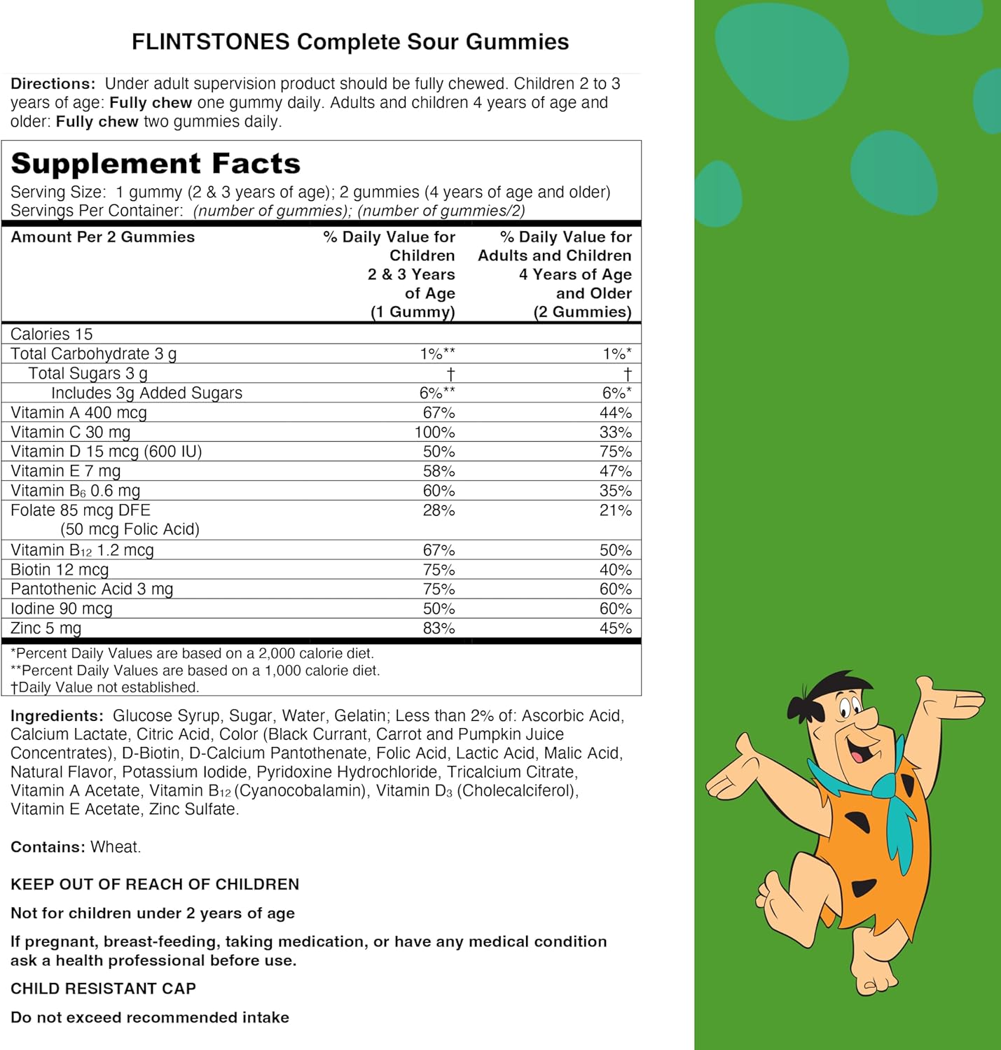 180-Count Flintstones Kids Multivitamin Gummies with Vitamins C, B6, B12, A & D - Supports Growth and Development