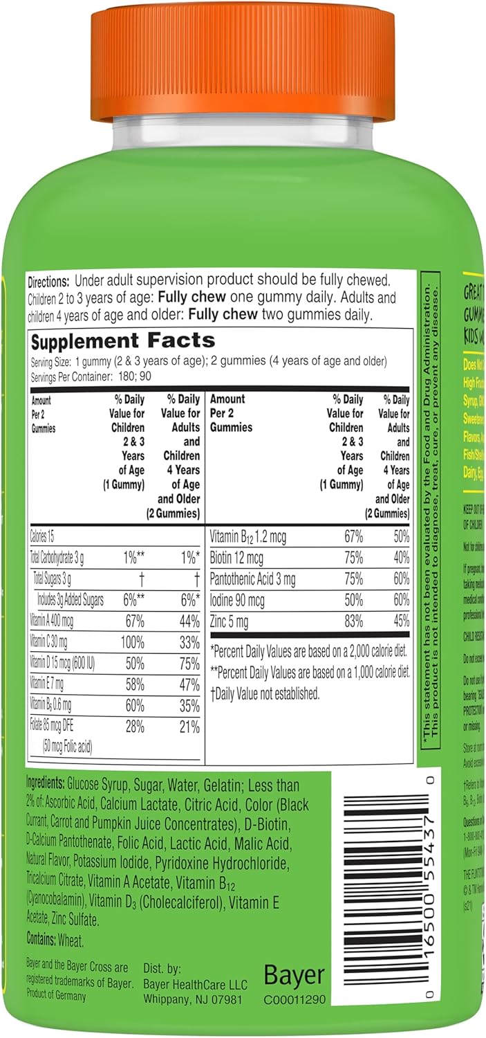 180-Count Flintstones Kids Multivitamin Gummies with Vitamins C, B6, B12, A & D - Supports Growth and Development