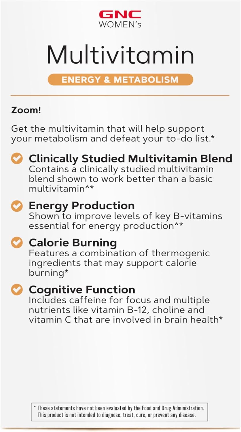 180 Count GNC Women's Multi Energy & Metabolism Formula