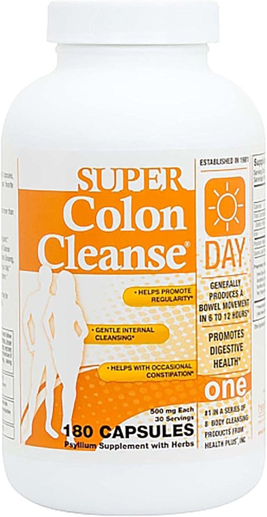 180-Count Health Plus Super Colon Cleanse Day Formula for Digestive Health