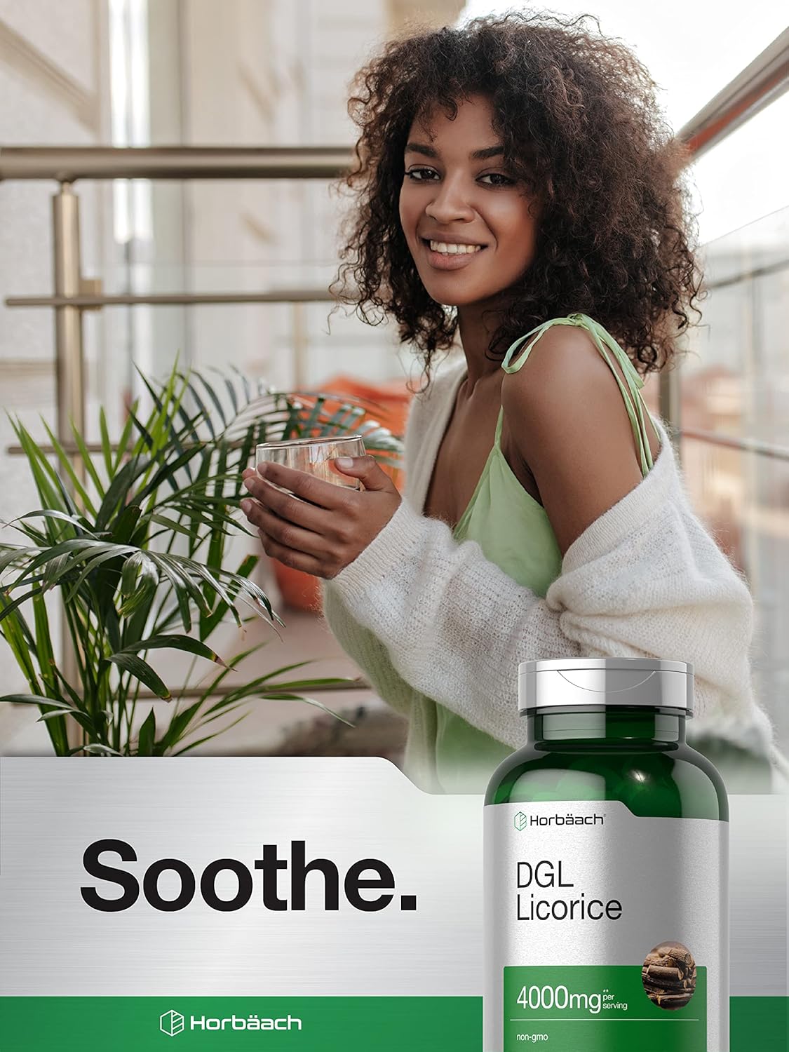 180 Count Horbäach DGL Licorice Chewable Tablets - 4000mg - Vegetarian & Non-GMO