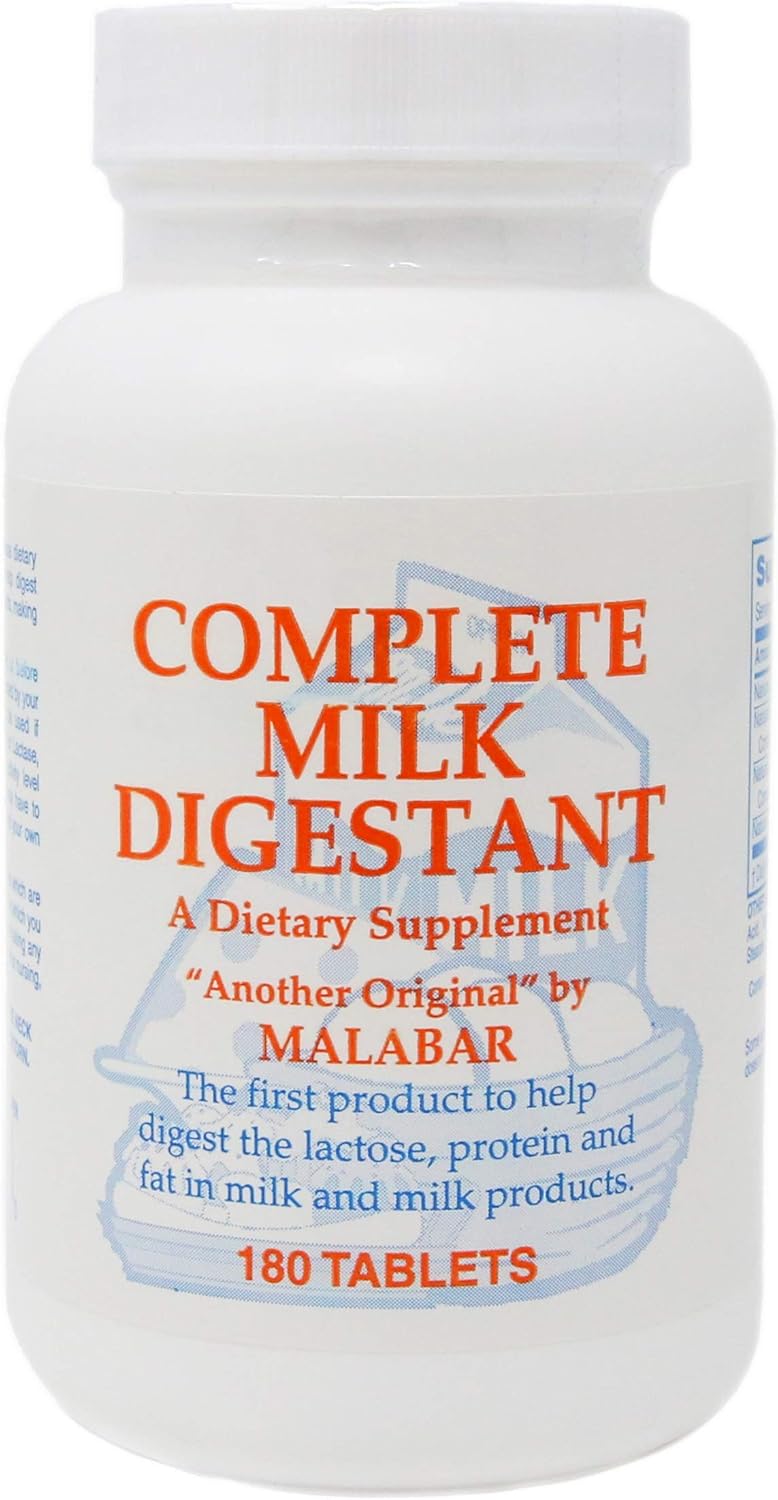 180 Count Malabar Complete Milk Digestant for Improved Digestion and Gut Health