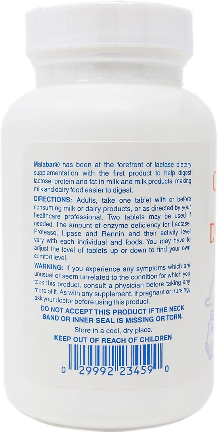 180 Count Malabar Complete Milk Digestant for Improved Digestion and Gut Health