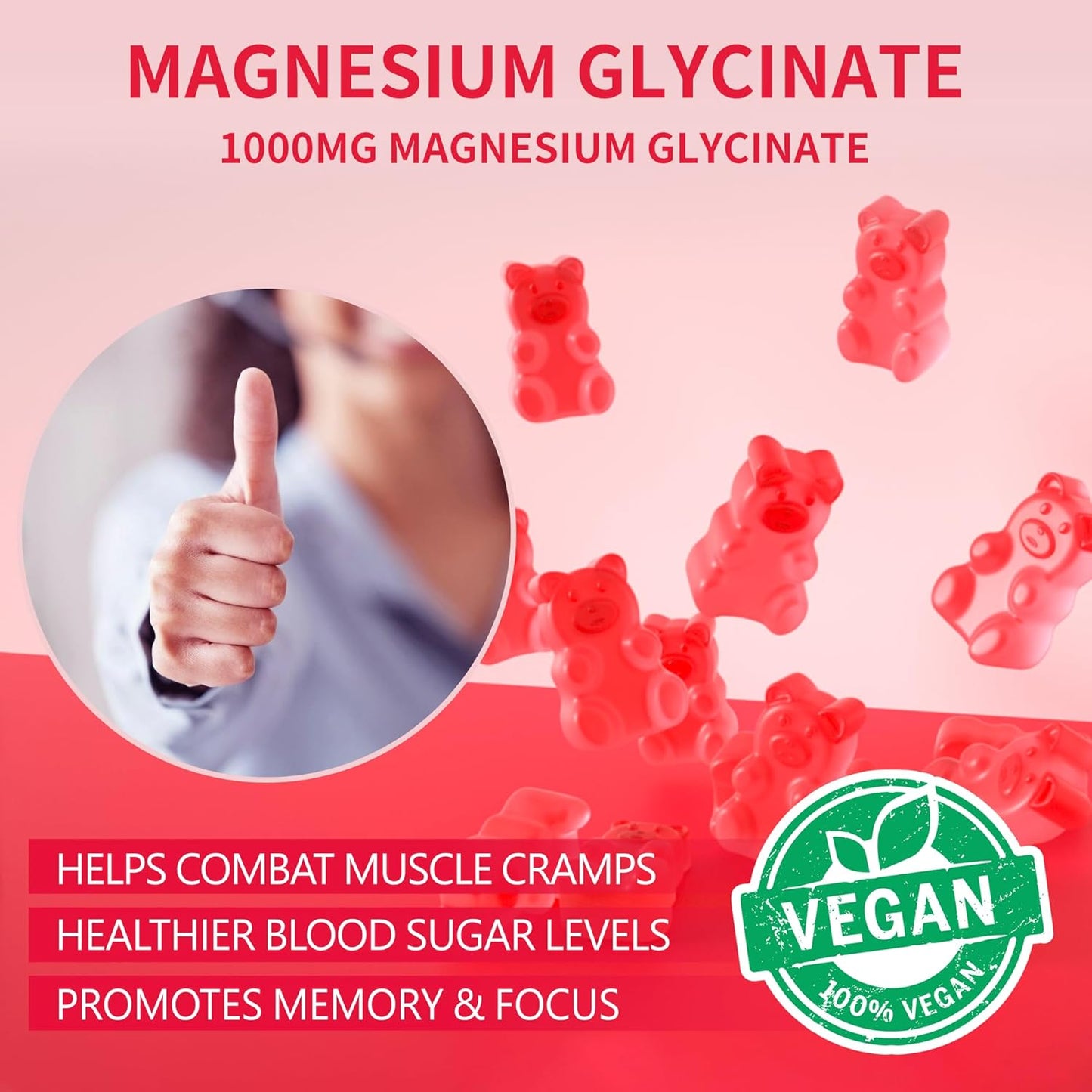 180 Count Novomins Magnesium Glycinate Gummies - 1000mg Sugar-Free Supplement with Potassium, Vitamin D, B6, CoQ10 for Calm Mood & Sleep Support - Raspberry Flavor