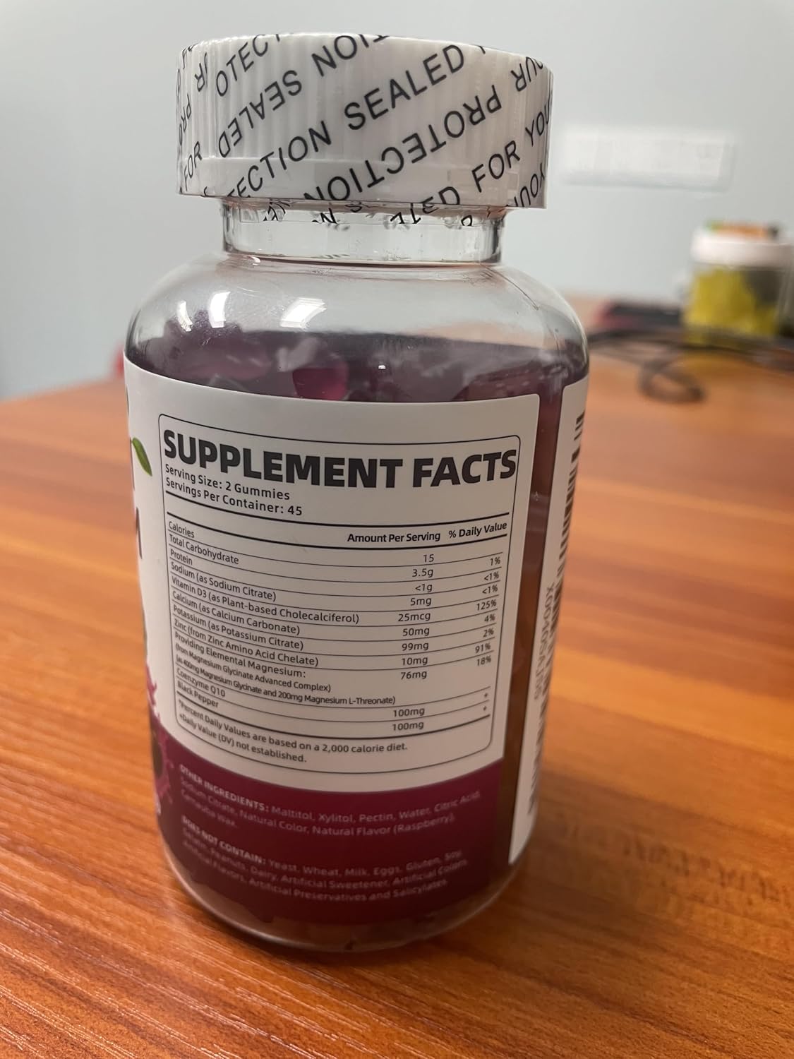 180 Count Pineapple and Elderberry Flavored Potassium Magnesium Gummies by NOAVII