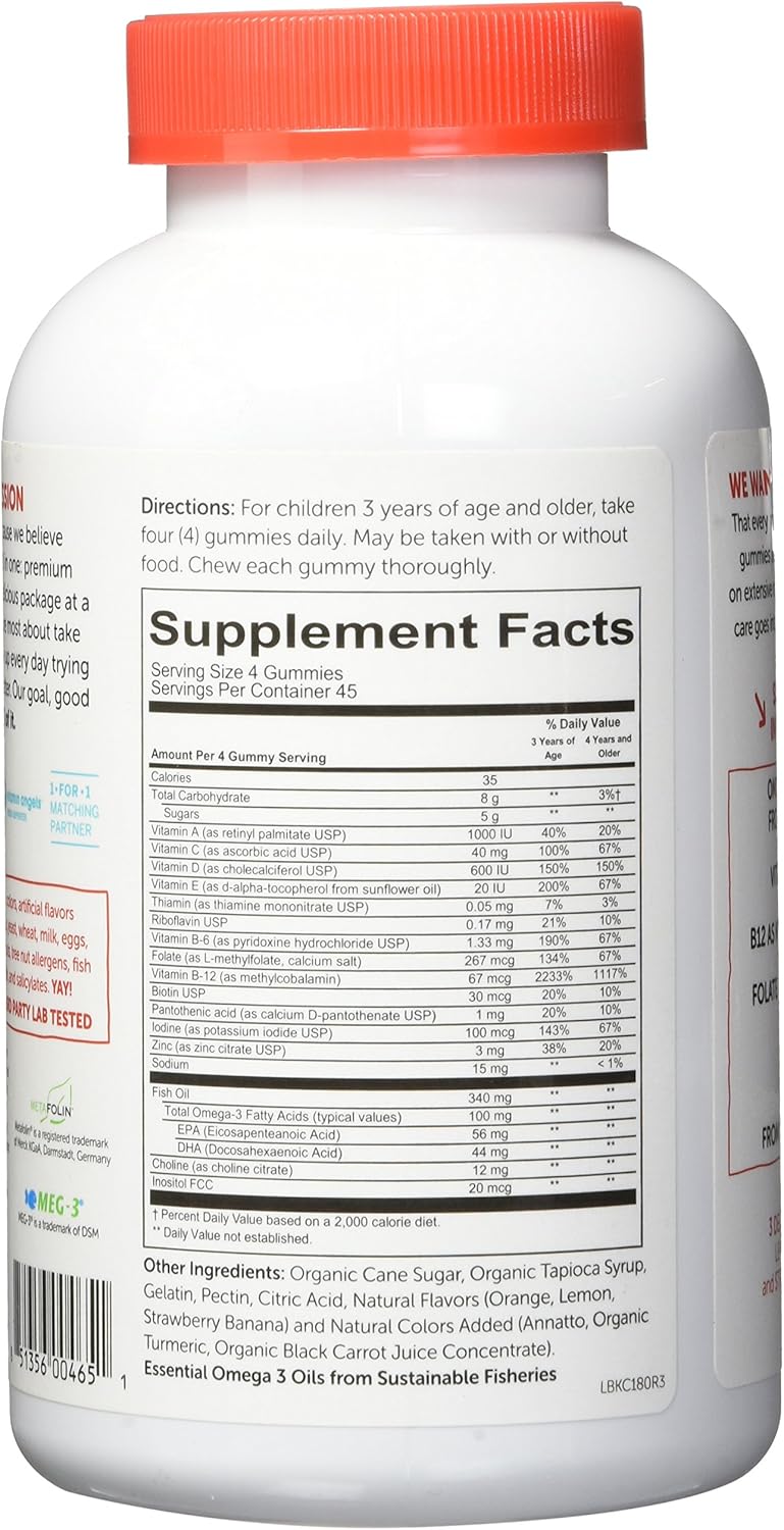 180-Count SmartyPants Kids Complete Multi-Vitamin Gummies