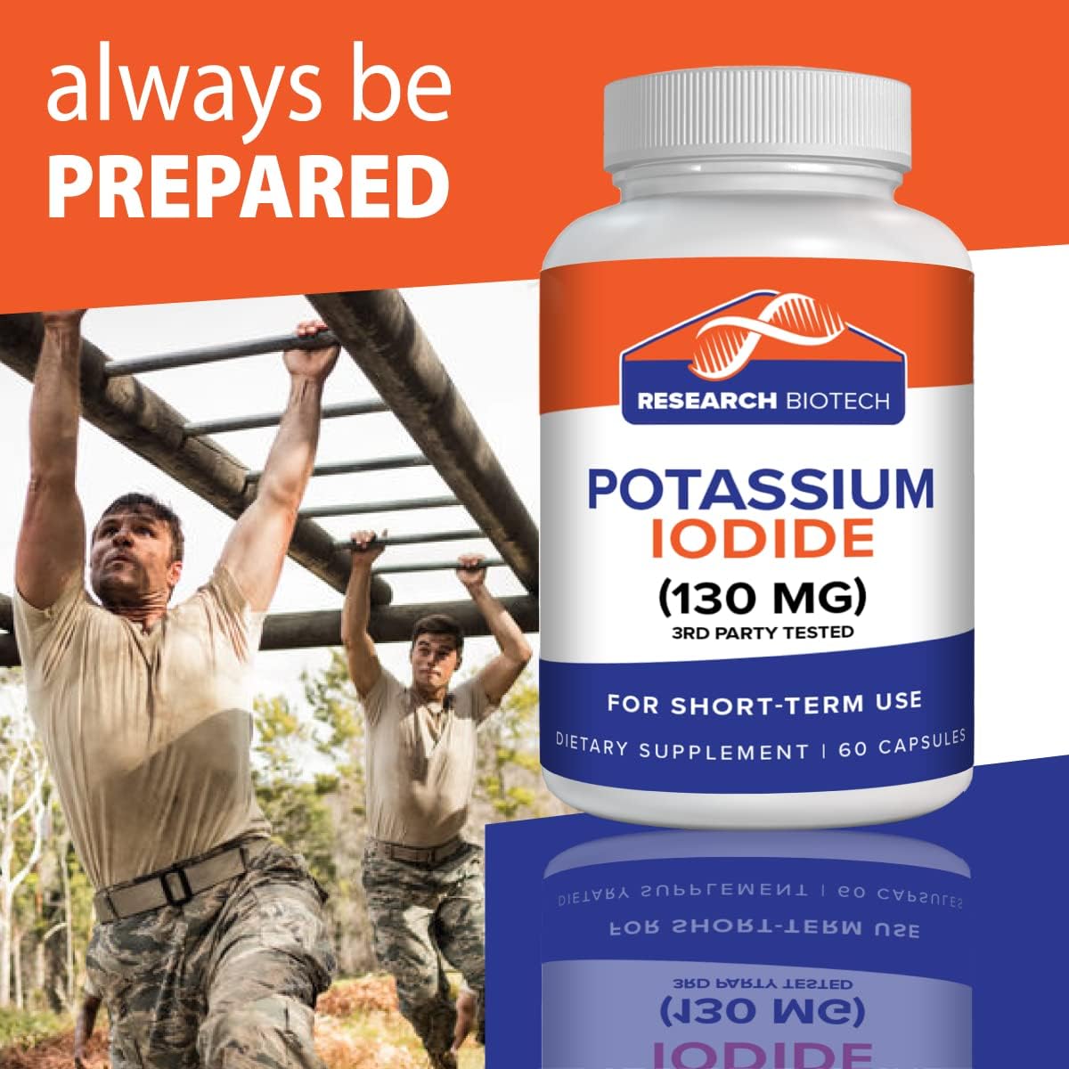 180 Count Wuiil Max-Bio Potassium Iodide Capsules 130mg - Thyroid Support Dietary Supplement