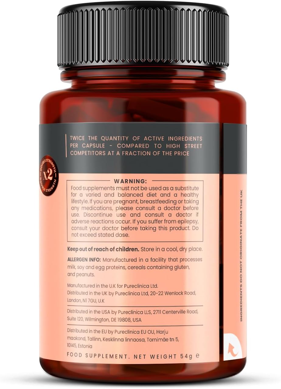 180 Double Strength Cissus Quadrangularis 1000mg Veggie Capsules by pureclinica
