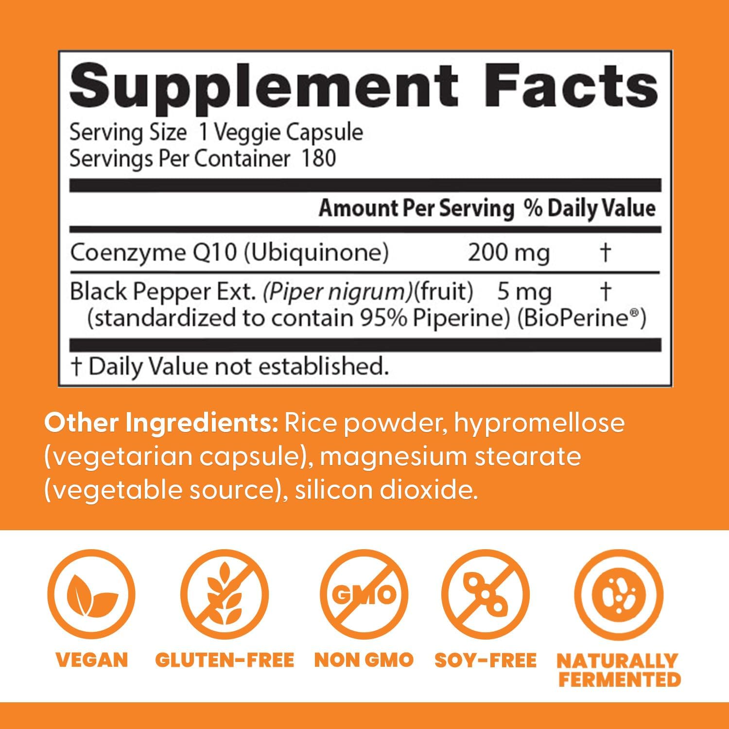 180 Veggie Caps of Doctor's Best High Absorption CoQ10 for Heart & Energy Support, USP Verified, Non-GMO, Gluten Free, Soy Free, Vegan Formula