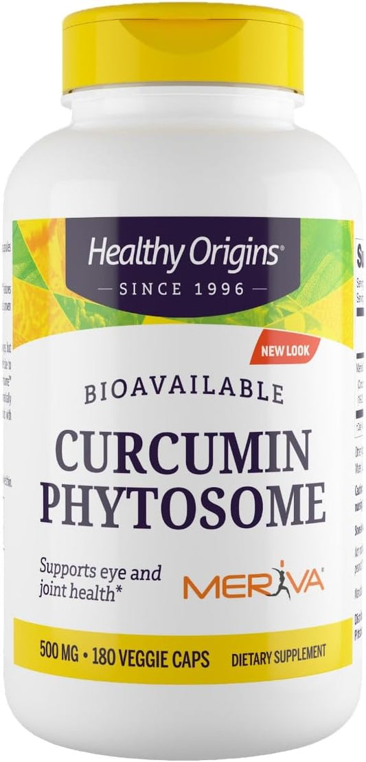 180 Veggie Caps of Healthy Origins Curcumin Phytosome with Meriva SF 500 mg