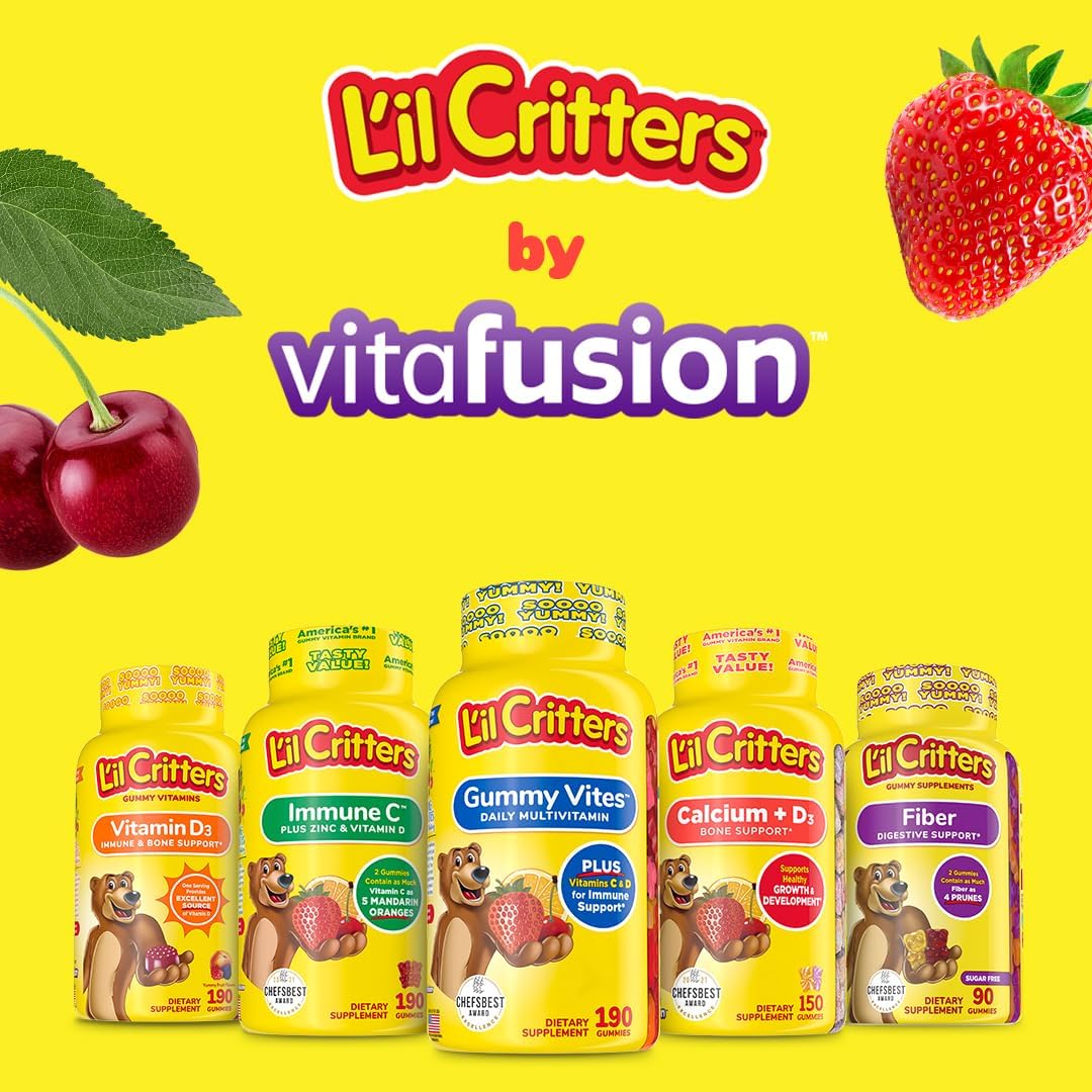 190 Count Lil Critters Vitamin D Gummy Bears for Kids