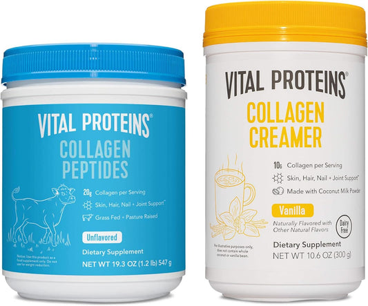 19.3 oz Unflavored Collagen Peptides Powder with Vanilla Creamer by Vital Proteins