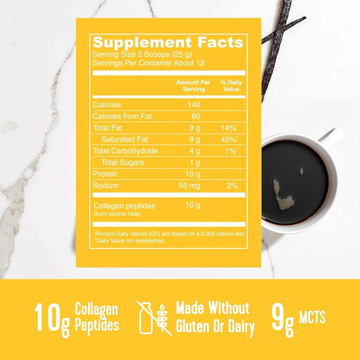 19.3 oz Unflavored Collagen Peptides Powder with Vanilla Creamer by Vital Proteins