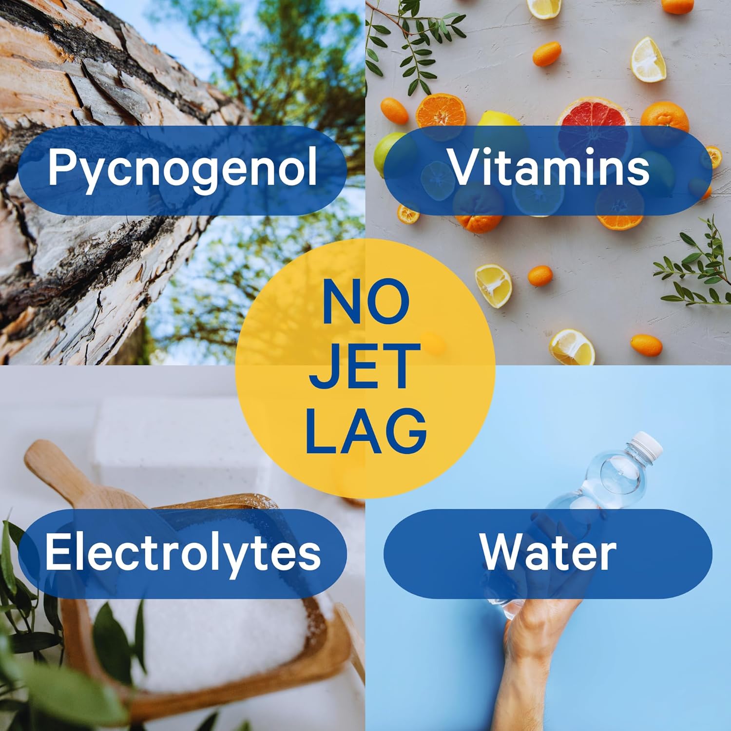 1ABOVE Variety Bundle: Anti Jet Lag, Energy & Immunity Effervescent Drink Tablets - Citrus & Berry Flavors - 20 Tablets