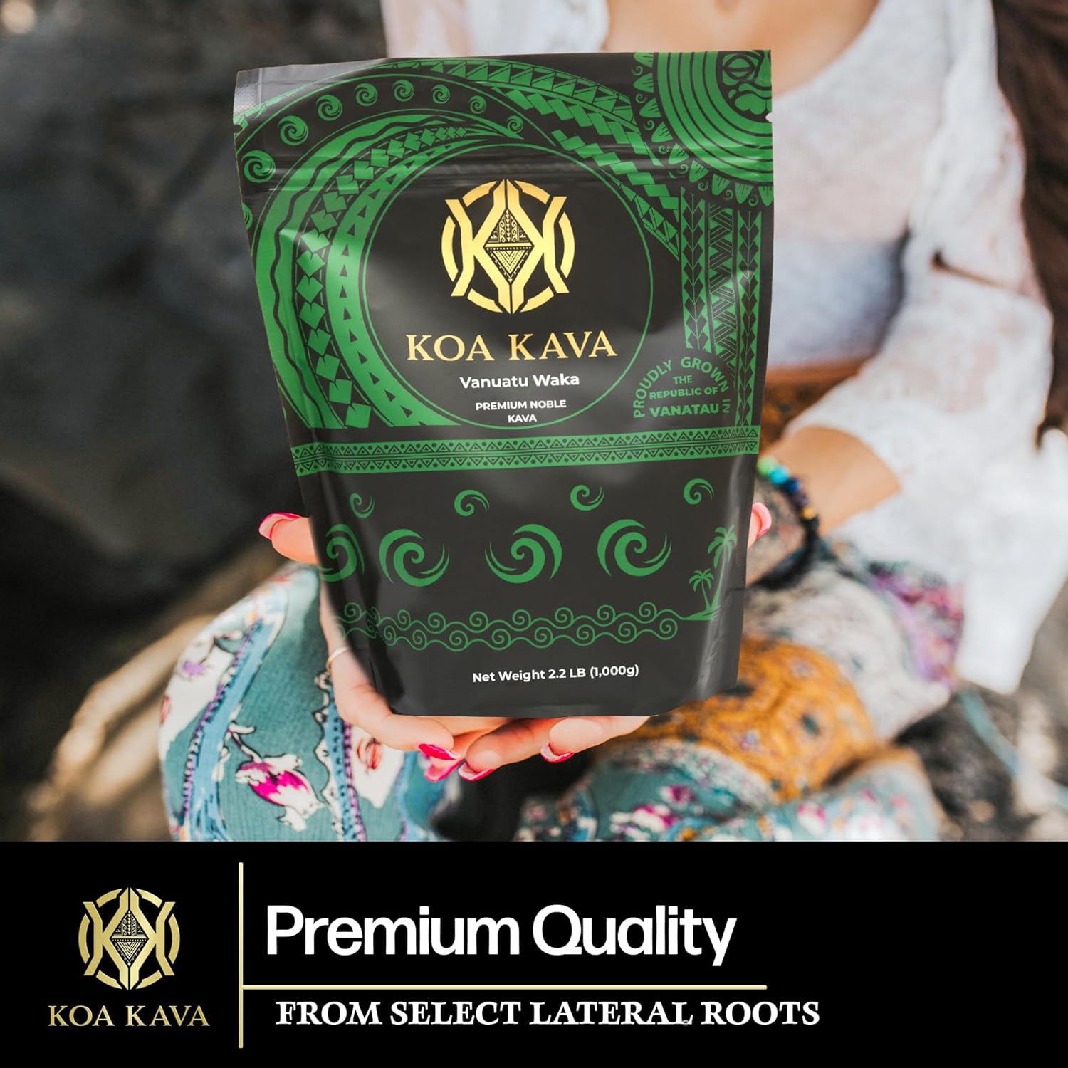 1kg Premium Vanuatu Koa Kava Kava Powder: Noble Waka Kava Tea for Authentic Relaxation - Made from Lateral Roots