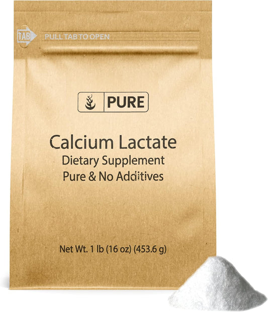 1lb Calcium Lactate Supplement - Pure Original Ingredients, Non-GMO, Electrolyte Boost