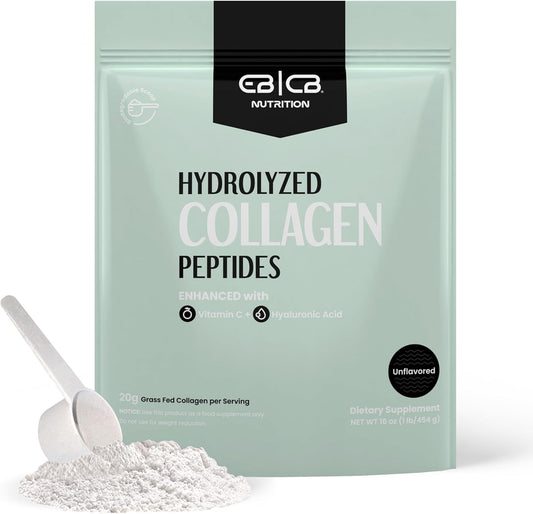 1lb EBCB Nutrition Hydrolyzed Collagen Peptides with Vitamin C and Hyaluronic Acid