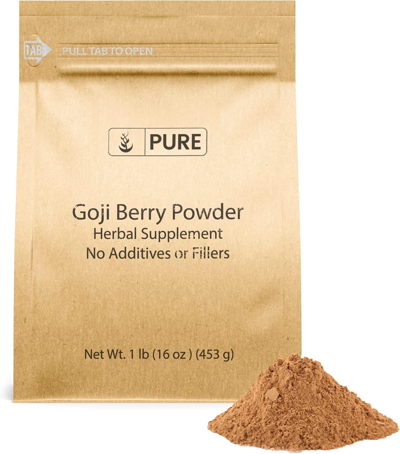 1lb Goji Berry Powder - Pure Original Ingredients, Wolfberry Herbal Supplement, Non-GMO
