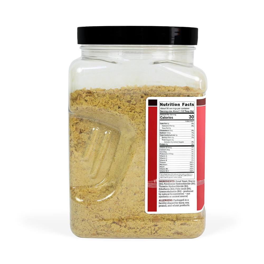 1LB Hoosier Hill Farm Nutritional Yeast Flakes - Premium Quality, Non-GMO, Gluten-Free Yeast Flakes