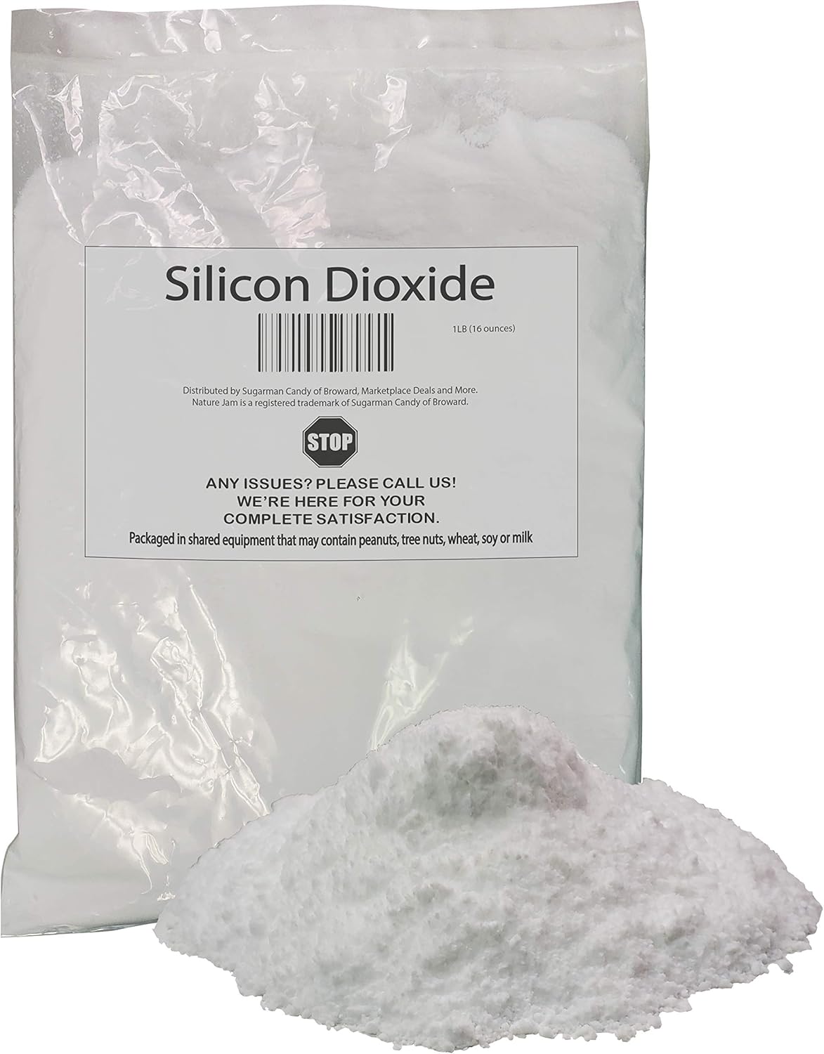 1lb Naturejam Silicon Dioxide Powder for Anti Caking - Food Grade Silica Supplement