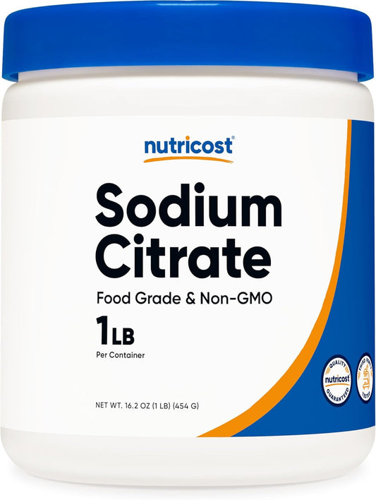 1LB Nutricost Sodium Citrate Powder - Non-GMO, Food Grade Emulsifier, Flavor Enhancer, Preservative