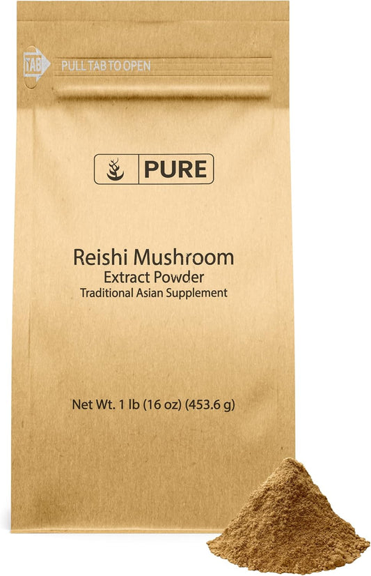 1lb of Lab-Verified Non-GMO Reishi Mushroom Lingzhi - Traditional Supplement with Pure Original Ingredients