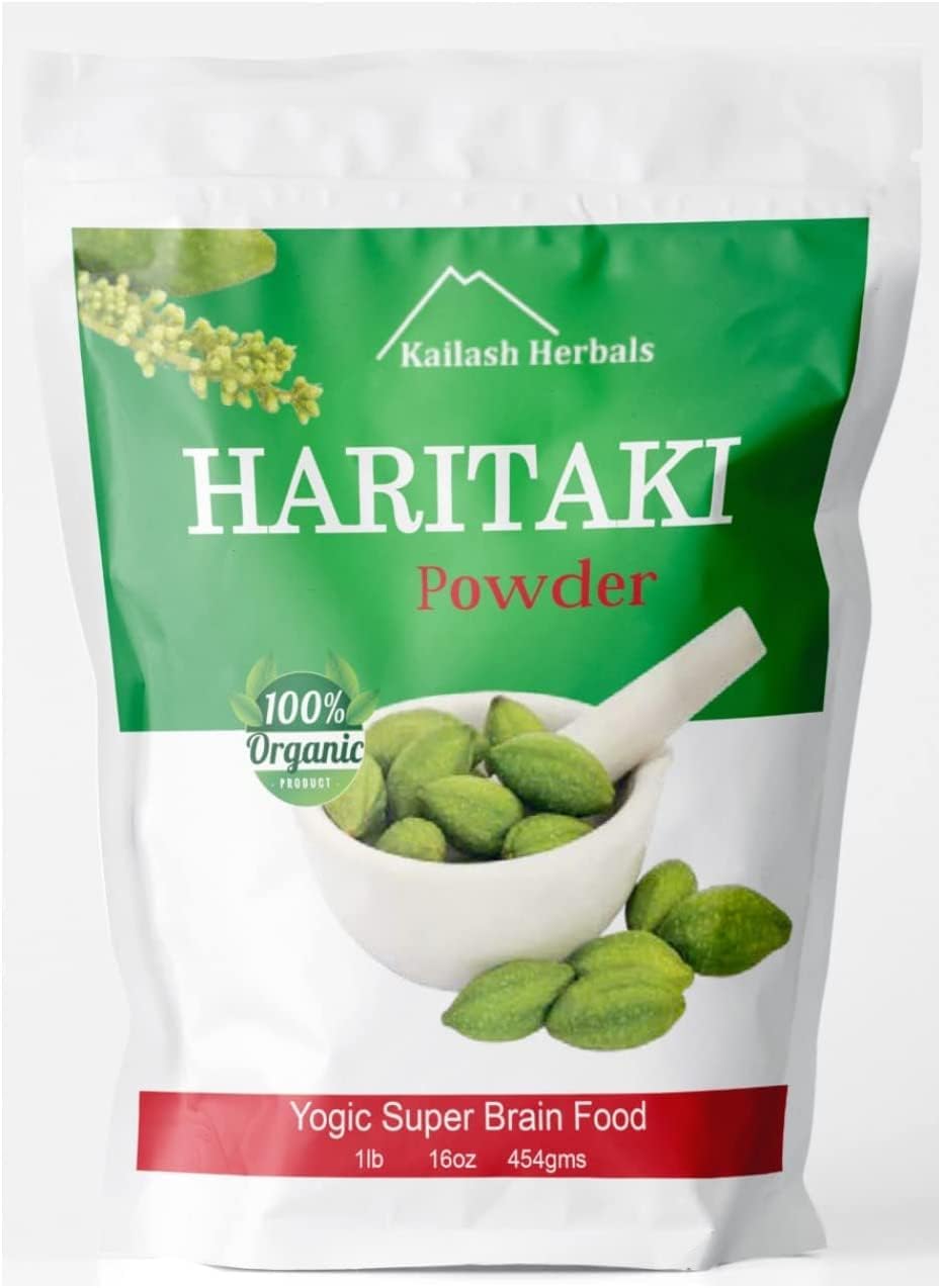 1lb Organic Haritaki Powder - USDA Certified Terminalia Chebula - Digestive Health, Detox & Vata Rejuvenation