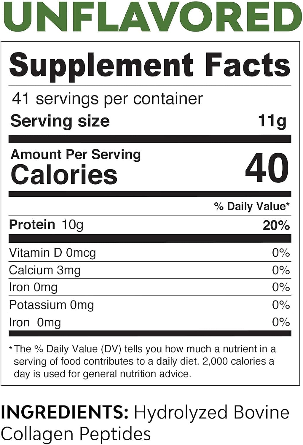 1LB Pure Grass-Fed Collagen Peptides Powder - Unflavored, Type I & III Bovine Hydrolyzed, Non-GMO, Hormone-Free, Soy-Free, Gluten-Free, Dairy-Free, Keto-Friendly, Easy to Mix