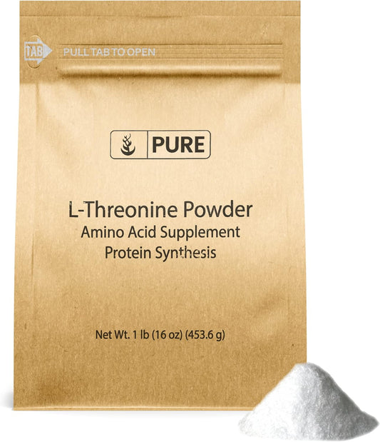 1lb Pure L-Threonine Powder - Essential Amino Acid Dietary Supplement