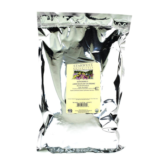 1lb Starwest Botanicals Lemon Balm Leaf Organic Cut & Sifted