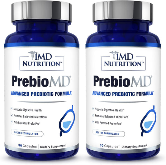 1MD Nutrition PreBioMD - Prebiotic Supplement with PreforPro for Healthy Digestion and Gut Health