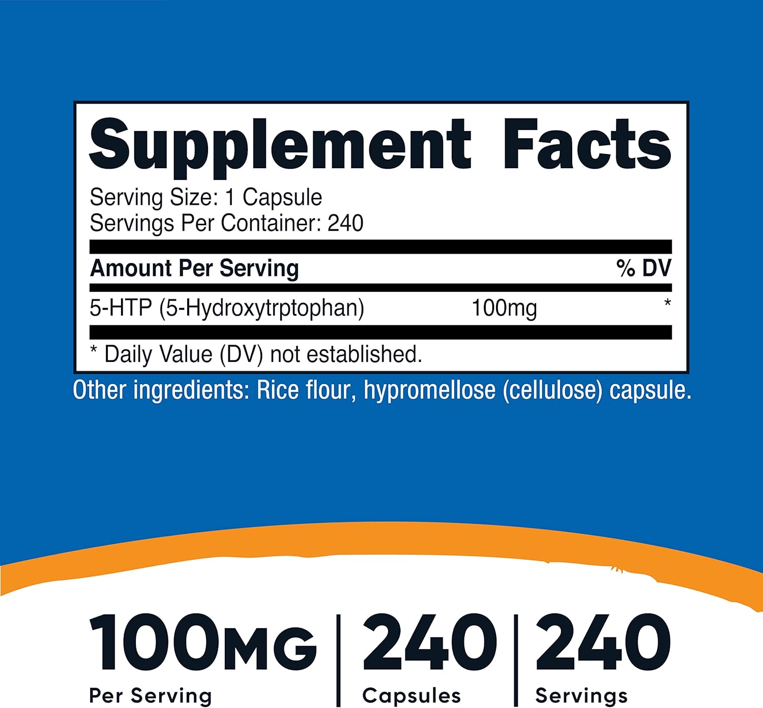 2 Bottles of Nutricost 5-HTP 100mg, 240 Vegetarian Capsules - Non-GMO & Gluten Free