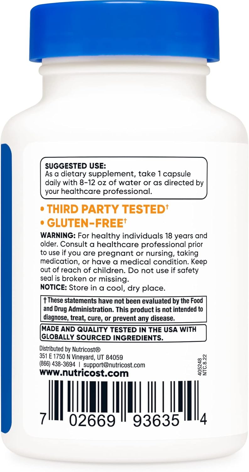 2 Bottles of Nutricost KSM-66 Ashwagandha Root Extract 600mg - 60 Veggie Capsules - Enhanced with BioPerine & 5% Withanolides