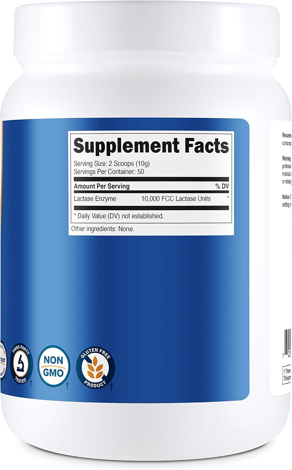 2 Bottles of Nutricost Lactase Powder - 1000 Grams Total - High-Quality Enzyme Supplement