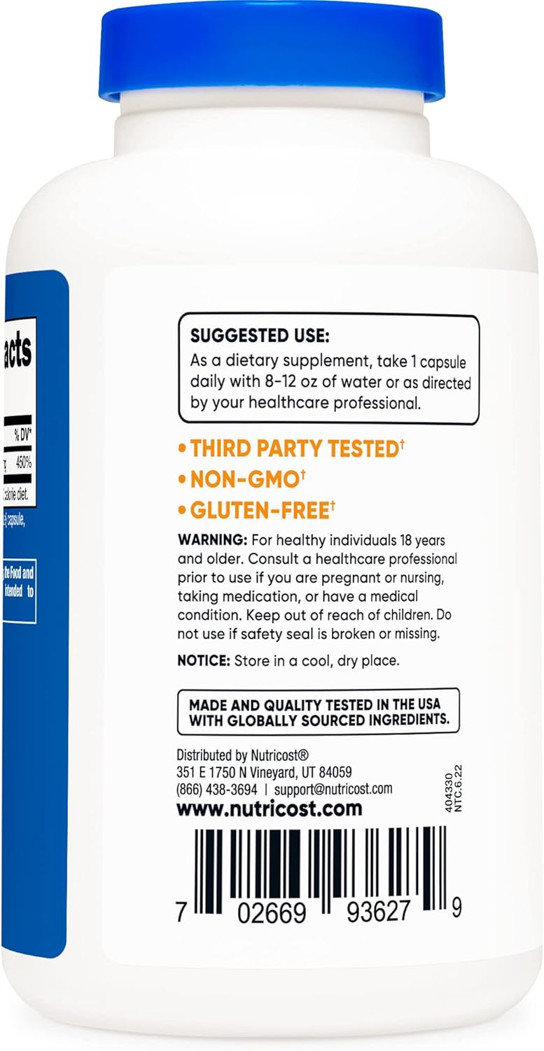 2 Bottles of Nutricost Zinc Picolinate 50mg - 240 Vegetarian Capsules, Gluten Free & Non-GMO