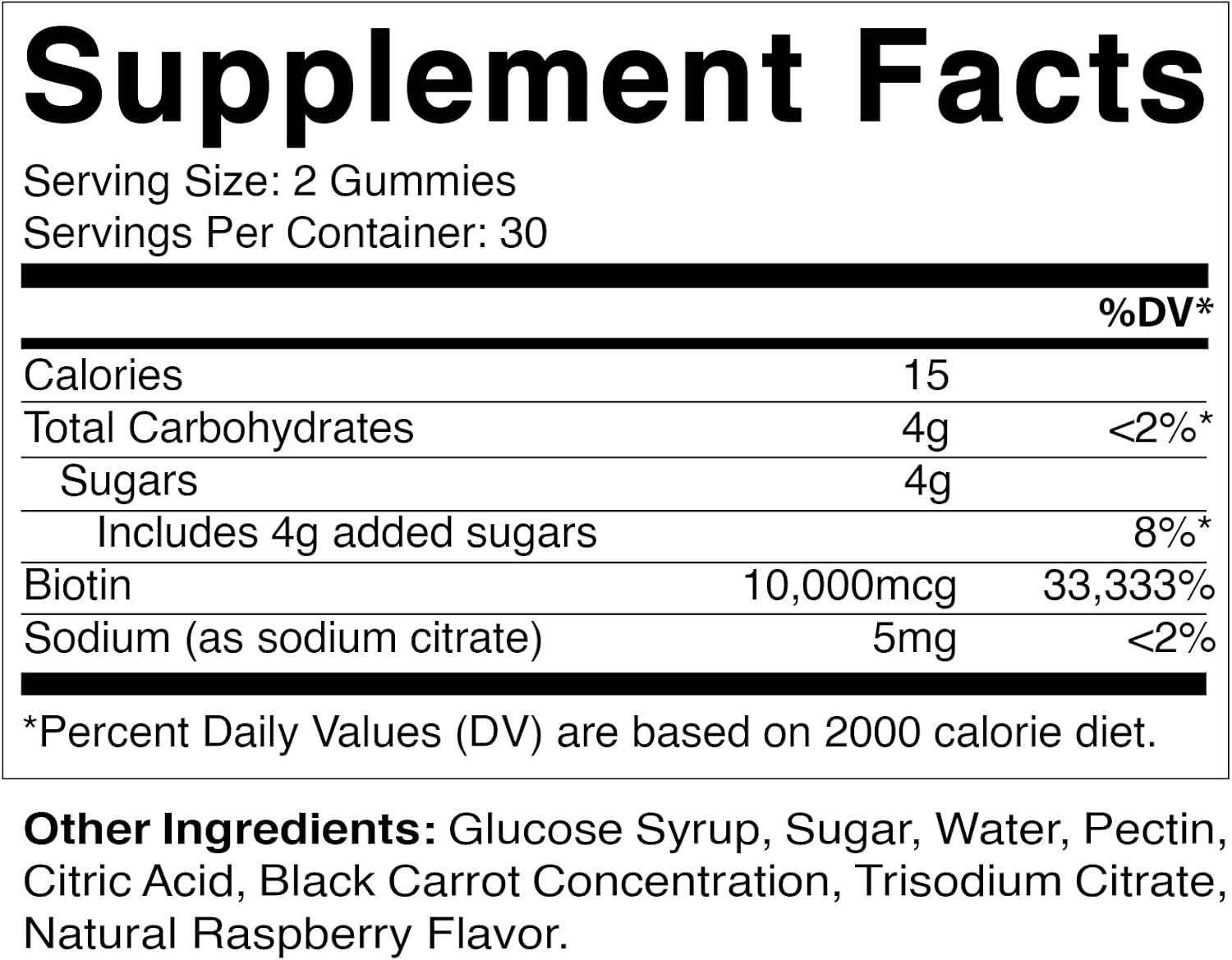 2 Bottles of Vitamatic Biotin Gummies 10,000 mcg for Hair, Skin & Nails - 60 Vegan Gummies - Vitamin B7