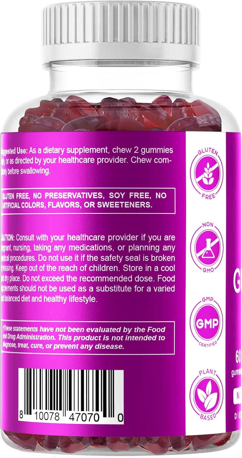 2 Bottles of Vitamatic Biotin Gummies 10,000 mcg for Hair, Skin & Nails - 60 Vegan Gummies - Vitamin B7