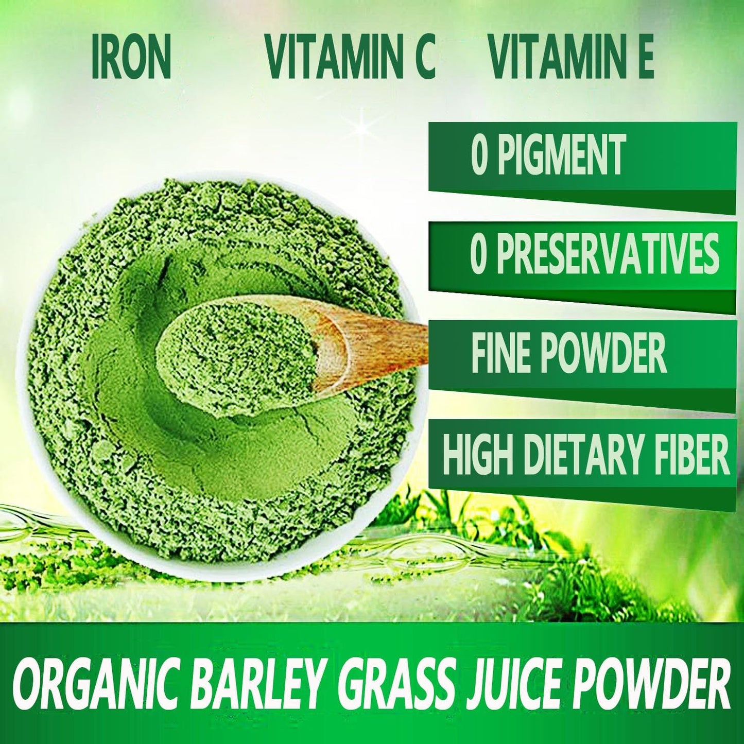 2 Boxes of Pure Organic Barley Grass Juice Powder - 40 Bags, Daily Greens Booster with Iron, Vitamin C & E for Men & Women